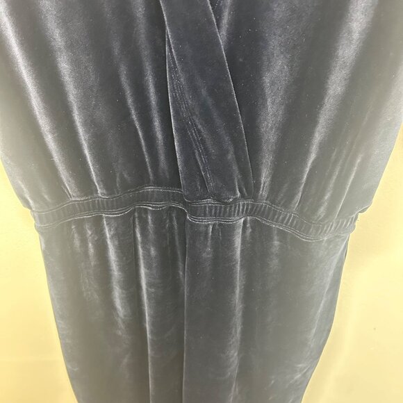 Saturday Sunday Anthropologie Blue Velour jumpsuit medium - Picture 3 of 11